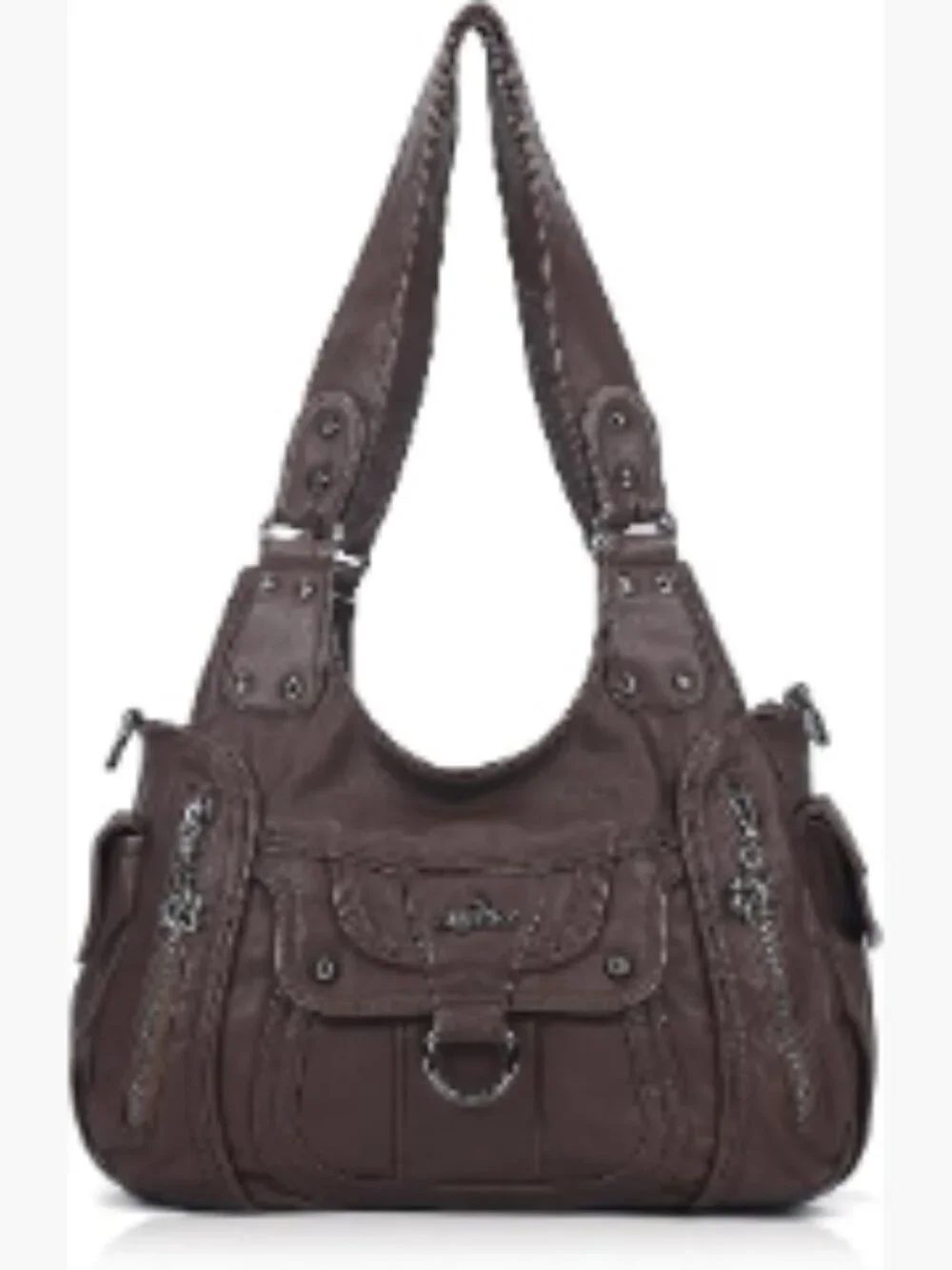 Women's Hobo Shoulder Bag Vegan Leather Purse Satchel Tote Crossbody Adjustable